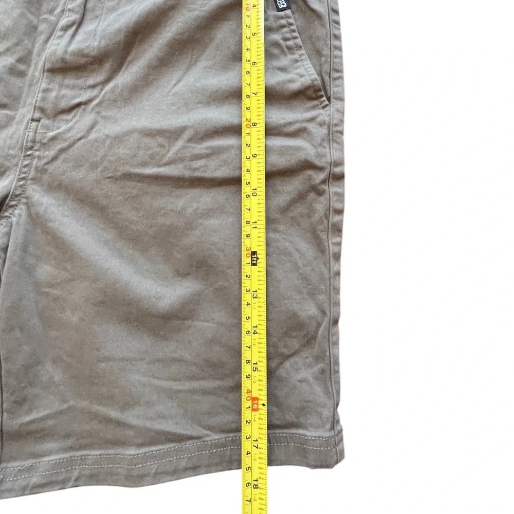 Lost Enterprise Mens Chino Walk Shorts Olive Brown Stretch Cotton Size 32